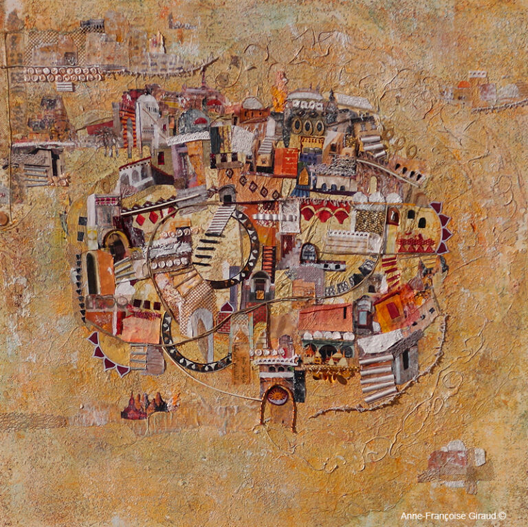 L'âme des villes (jaune)80x80-2019