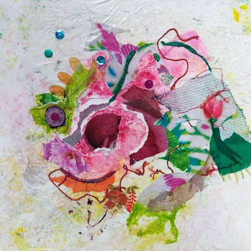 Rose pivoine 20x20 2025